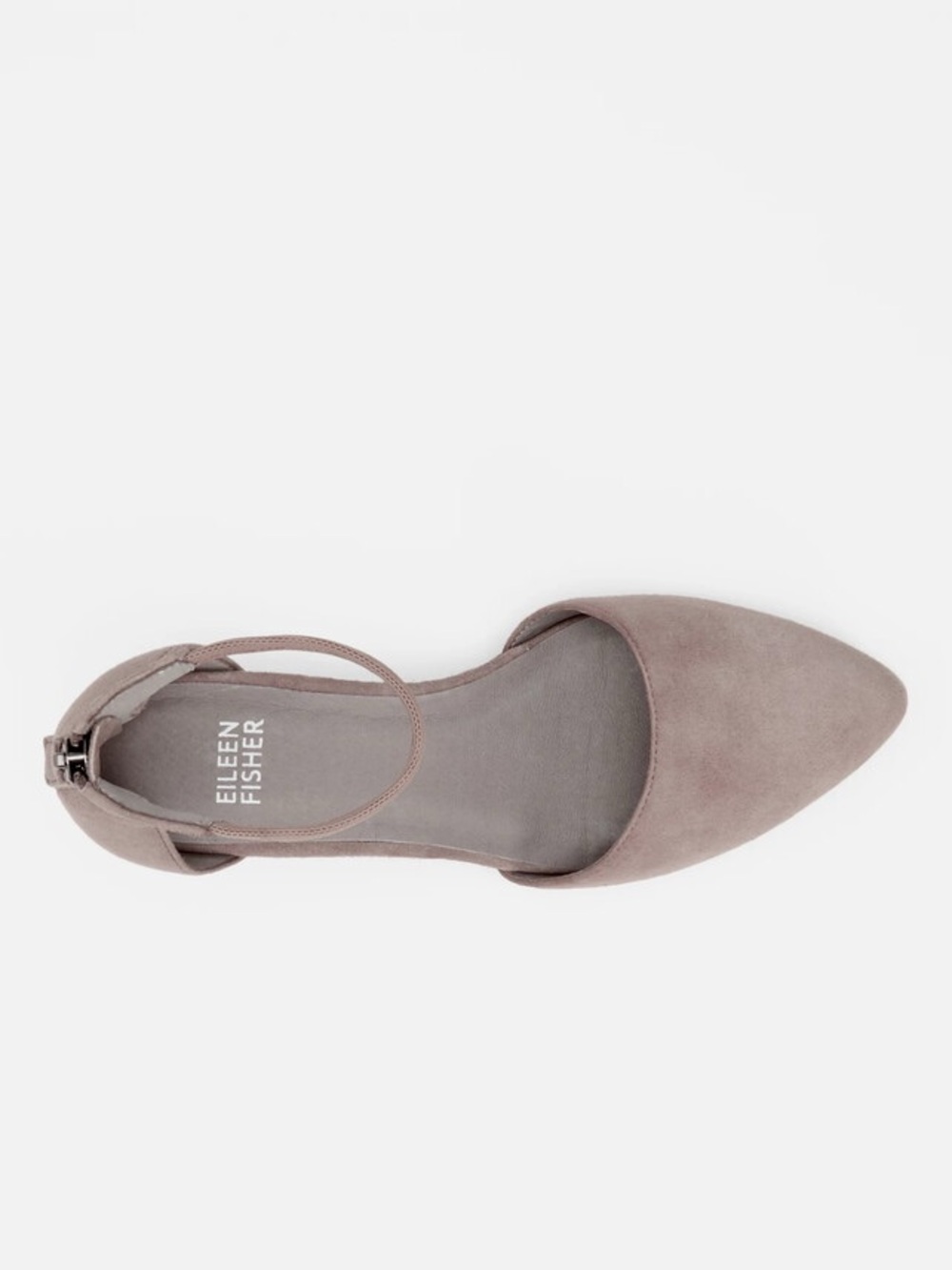 EILEEN FISHER “Just Suede” Ankle-Strap Pump in Dusty Taupe / US 11 - Picture 3 of 10
